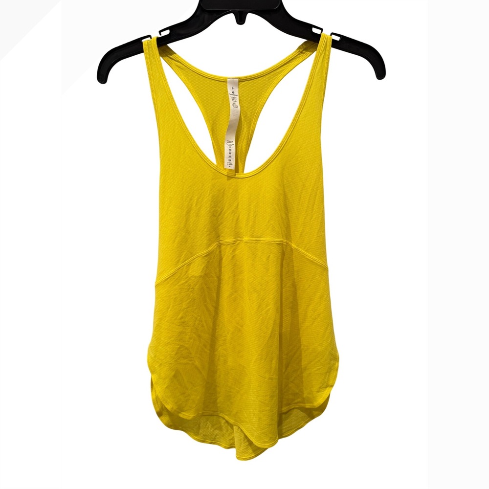 Lululemon Tank Top Racerback‎ Yellow Athletic Workout Gym Yoga Women's